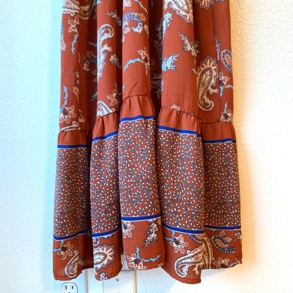 Knox Rose Boho Peasant Maxi Dress | Sz S - Picture 3 of 8